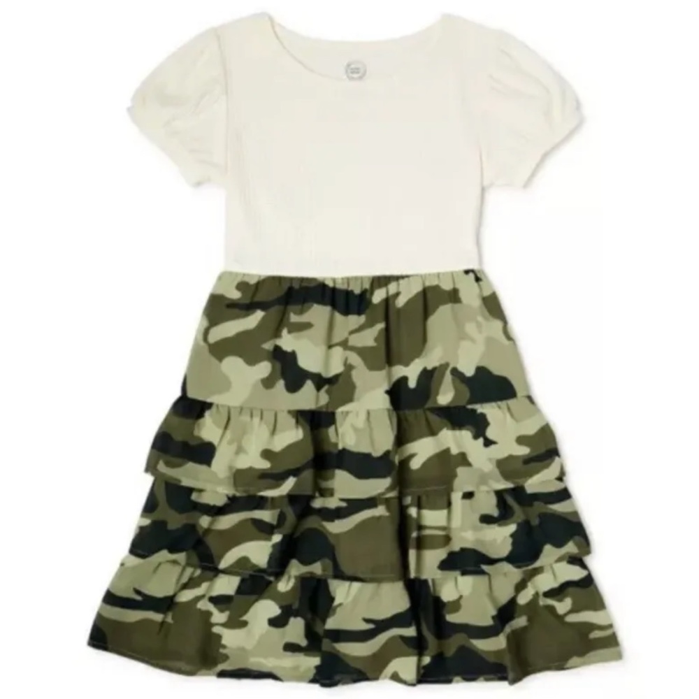 Wonder Nation Girls Greets Camo Tiered TUTU Dress XXL/2X/18NEW
